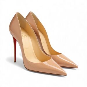 Christian Louboutin - So Kate 120 Patent Pumps Heels Nude Sz 41